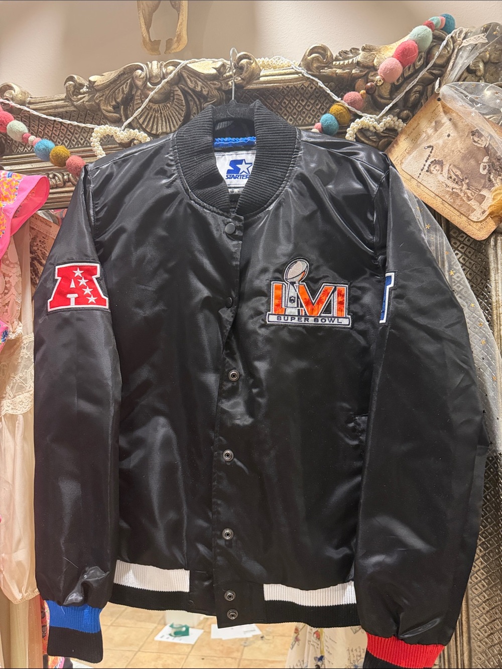 Starter MX Super Bowl 56 Jacket Michael Strahan Los Angeles Bengals LA